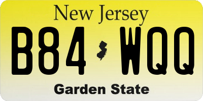 NJ license plate B84WQQ