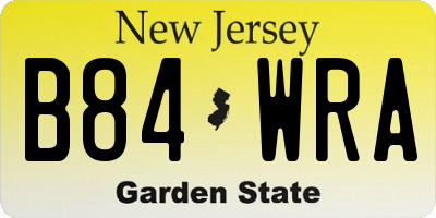 NJ license plate B84WRA