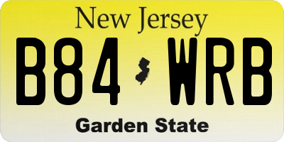 NJ license plate B84WRB