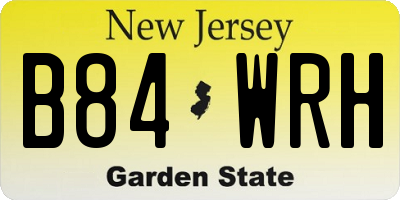 NJ license plate B84WRH
