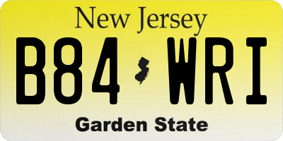 NJ license plate B84WRI