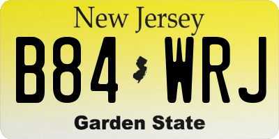 NJ license plate B84WRJ