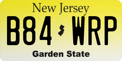 NJ license plate B84WRP