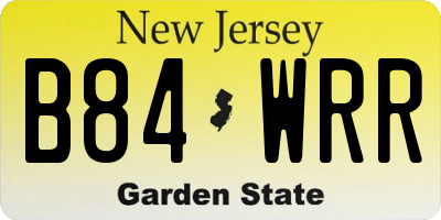 NJ license plate B84WRR
