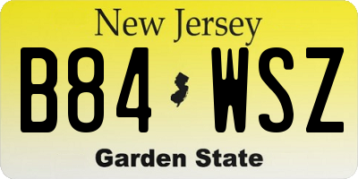 NJ license plate B84WSZ