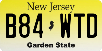 NJ license plate B84WTD