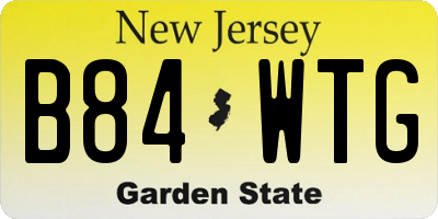 NJ license plate B84WTG