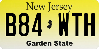 NJ license plate B84WTH