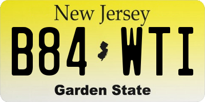 NJ license plate B84WTI