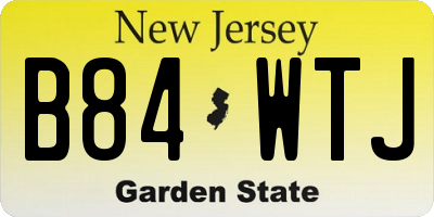 NJ license plate B84WTJ