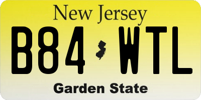 NJ license plate B84WTL