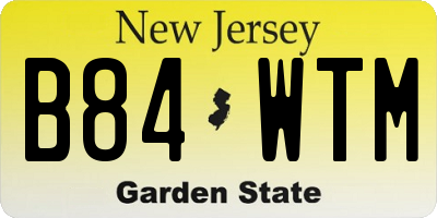 NJ license plate B84WTM
