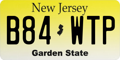 NJ license plate B84WTP