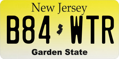 NJ license plate B84WTR