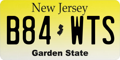 NJ license plate B84WTS