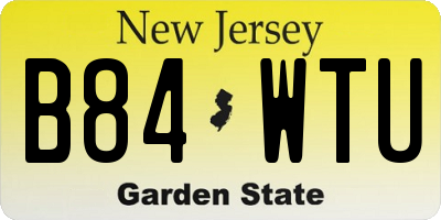 NJ license plate B84WTU