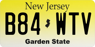 NJ license plate B84WTV
