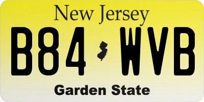 NJ license plate B84WVB