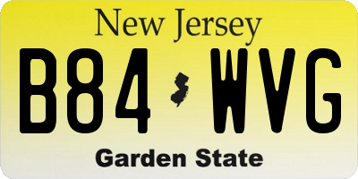 NJ license plate B84WVG