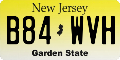 NJ license plate B84WVH