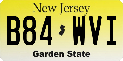 NJ license plate B84WVI