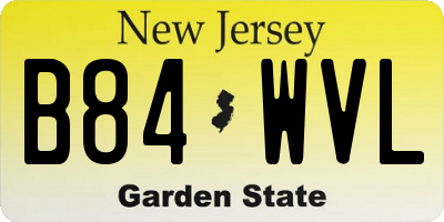 NJ license plate B84WVL