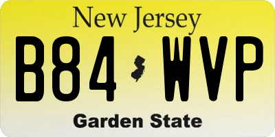 NJ license plate B84WVP