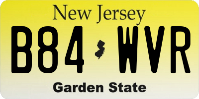 NJ license plate B84WVR