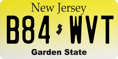 NJ license plate B84WVT
