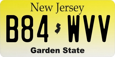 NJ license plate B84WVV
