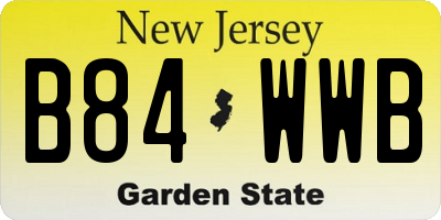 NJ license plate B84WWB