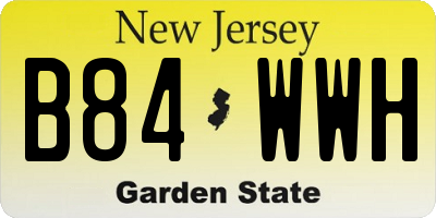 NJ license plate B84WWH