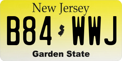 NJ license plate B84WWJ