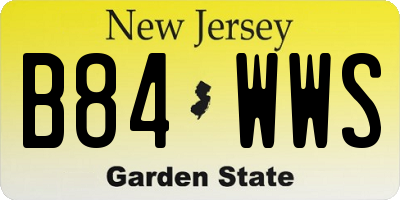 NJ license plate B84WWS