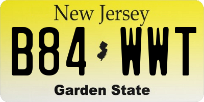 NJ license plate B84WWT