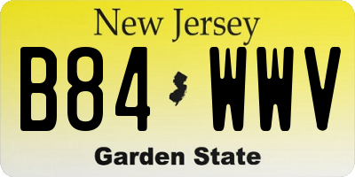NJ license plate B84WWV