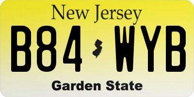 NJ license plate B84WYB
