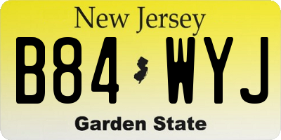 NJ license plate B84WYJ