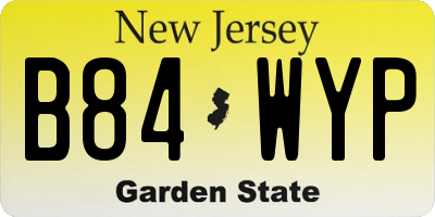 NJ license plate B84WYP