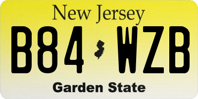 NJ license plate B84WZB