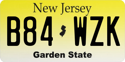NJ license plate B84WZK