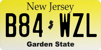 NJ license plate B84WZL
