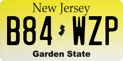NJ license plate B84WZP