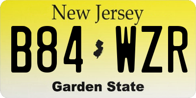 NJ license plate B84WZR