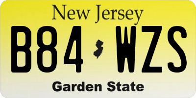NJ license plate B84WZS