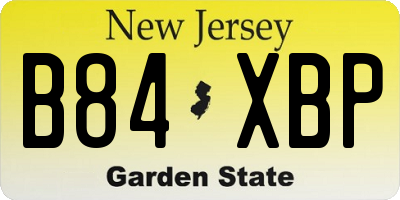 NJ license plate B84XBP