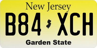 NJ license plate B84XCH