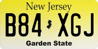 NJ license plate B84XGJ