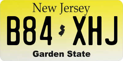 NJ license plate B84XHJ