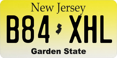 NJ license plate B84XHL